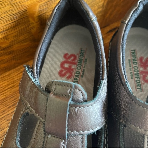 SAS Roamer Shoes Womens size 7 gray Leather Tripad Comfort Soft Step Loafer - Picture 13 of 16